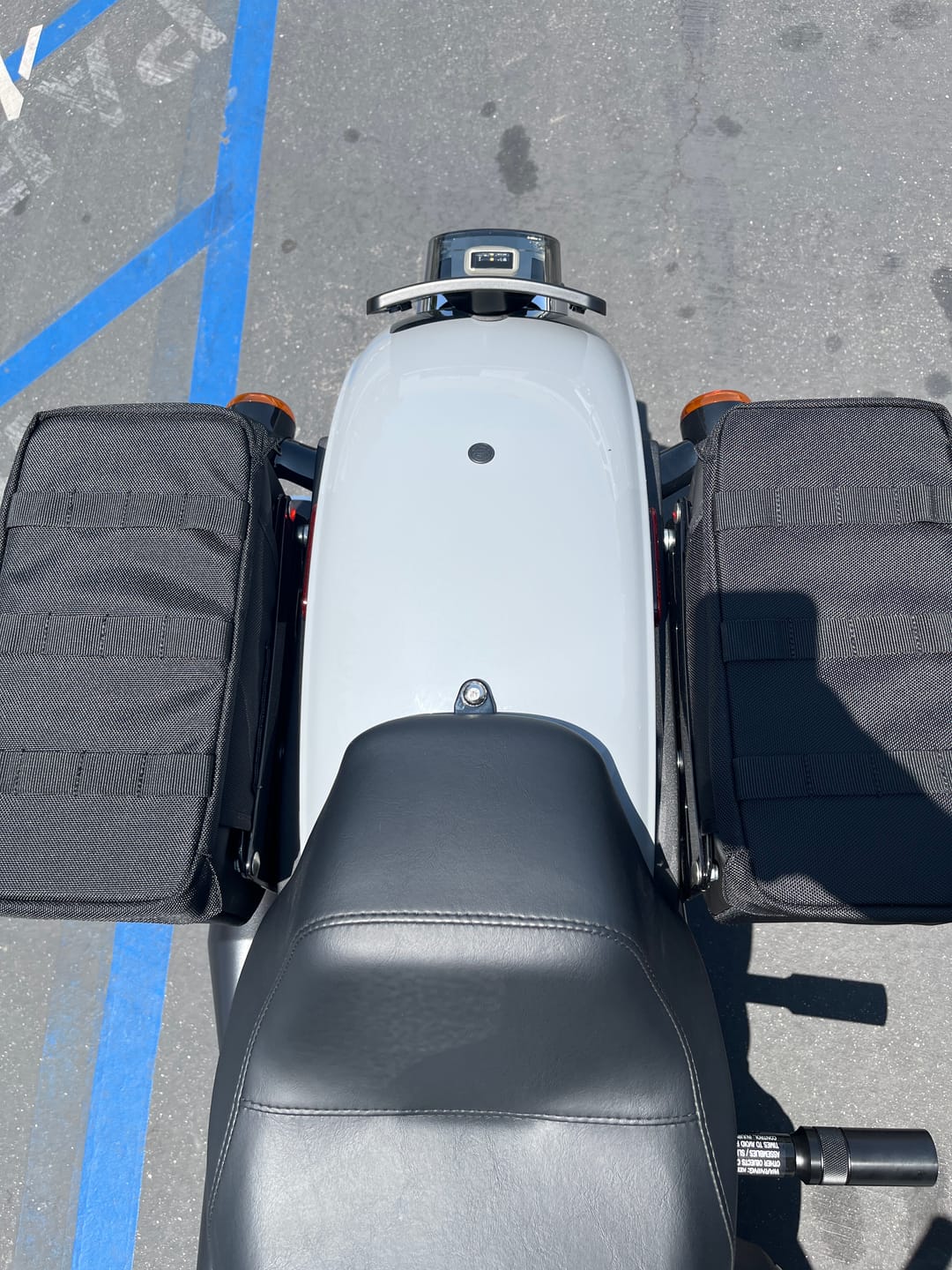 Customer photo review of Viking Patriot Saddlebags Hard Mount Kit for Harley Davidson