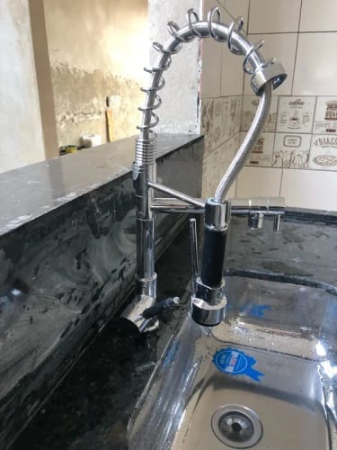 Customer photo review of Stavanger - Professional Pull-Down Kitchen Faucet With High Arc