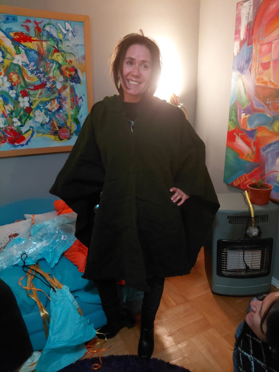 Customer photo review of PONCHO PREMIUM VERDE OSCURO