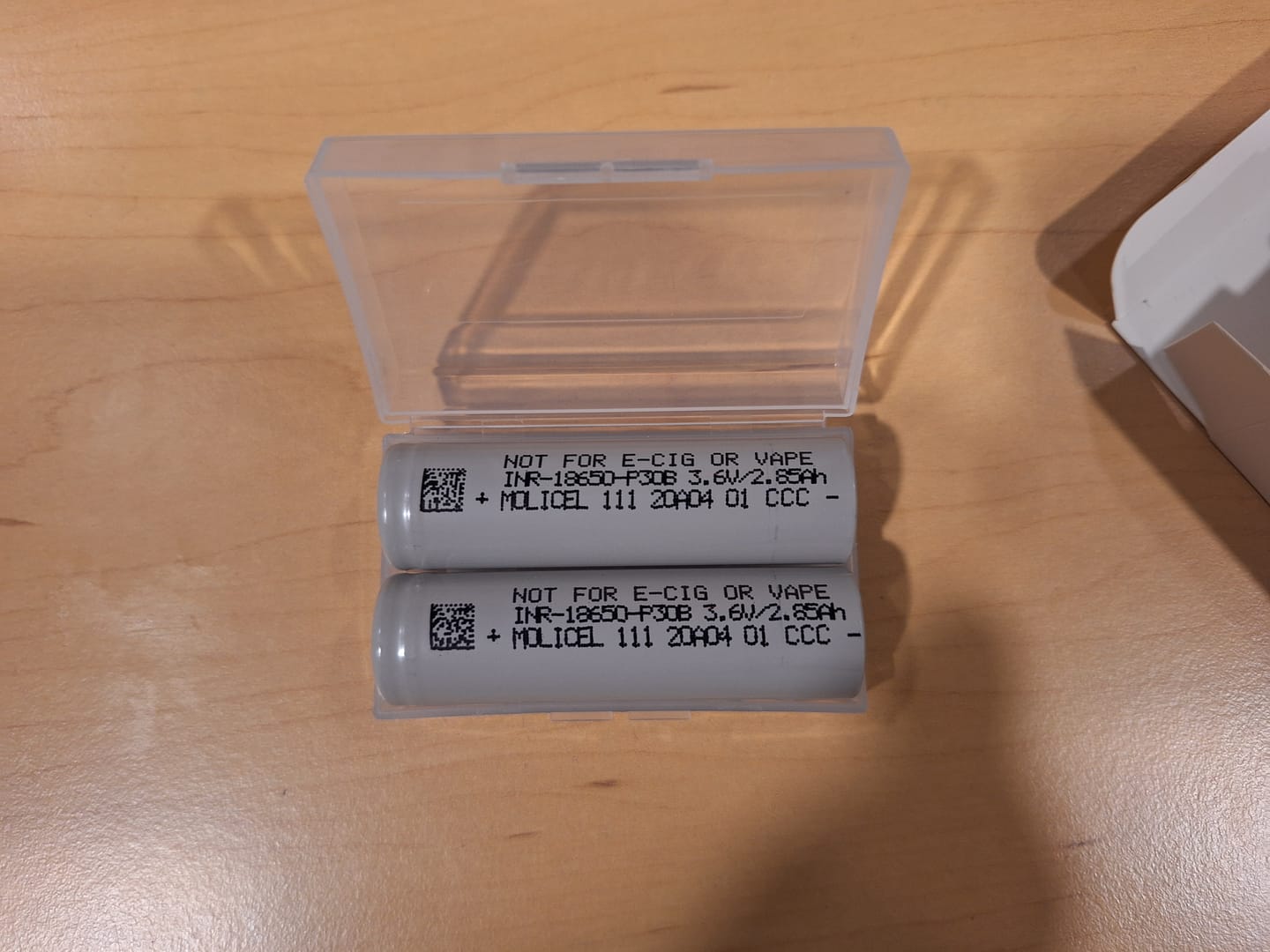 Customer photo review of Molicel P30B 18650 3000mAh 30A Battery