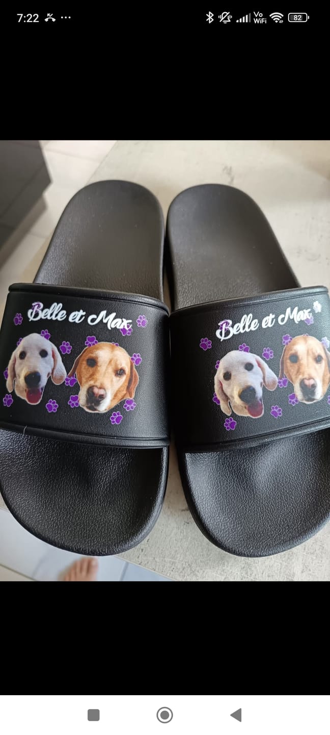 Customer photo review of Votre photo - Claquettes personnalisées