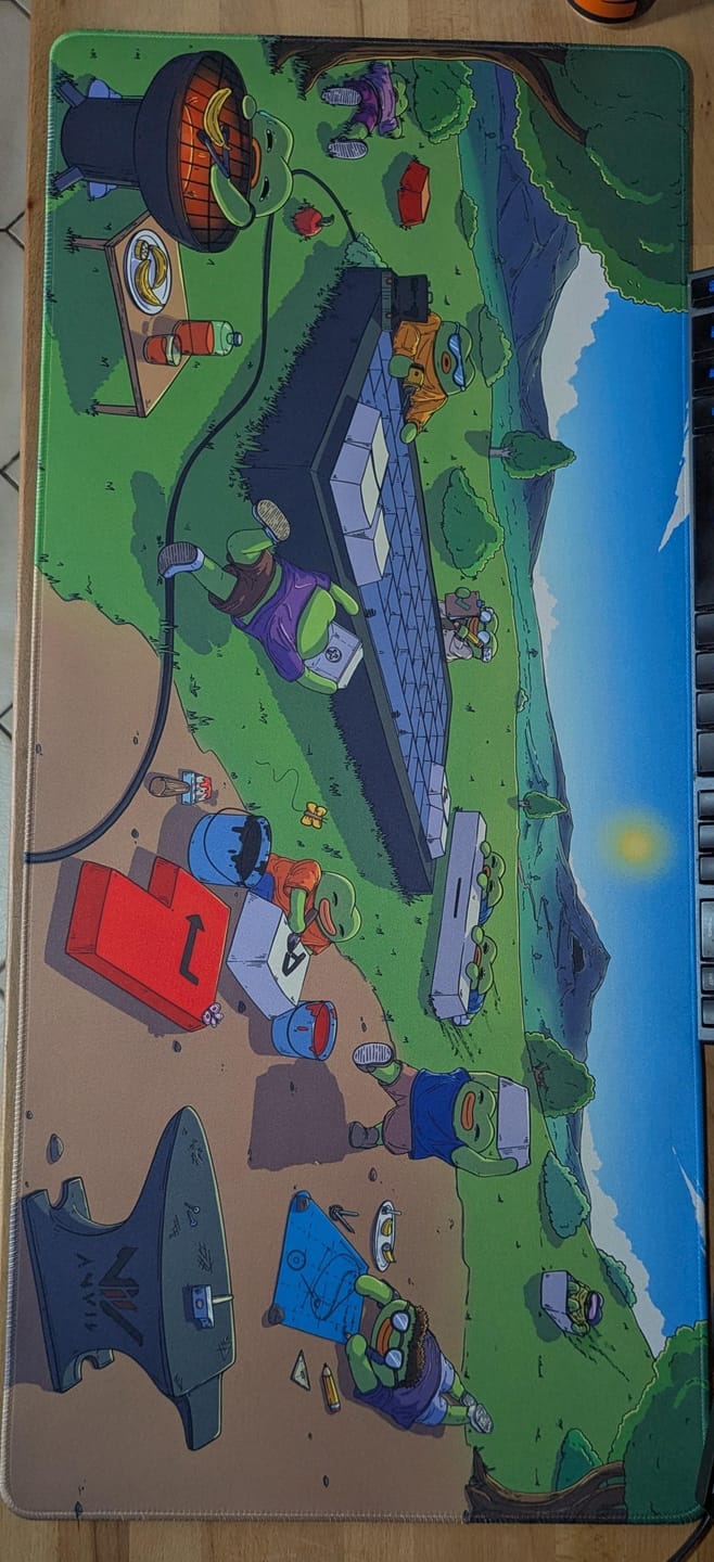 Customer photo review of Deskmat Tinkerworld