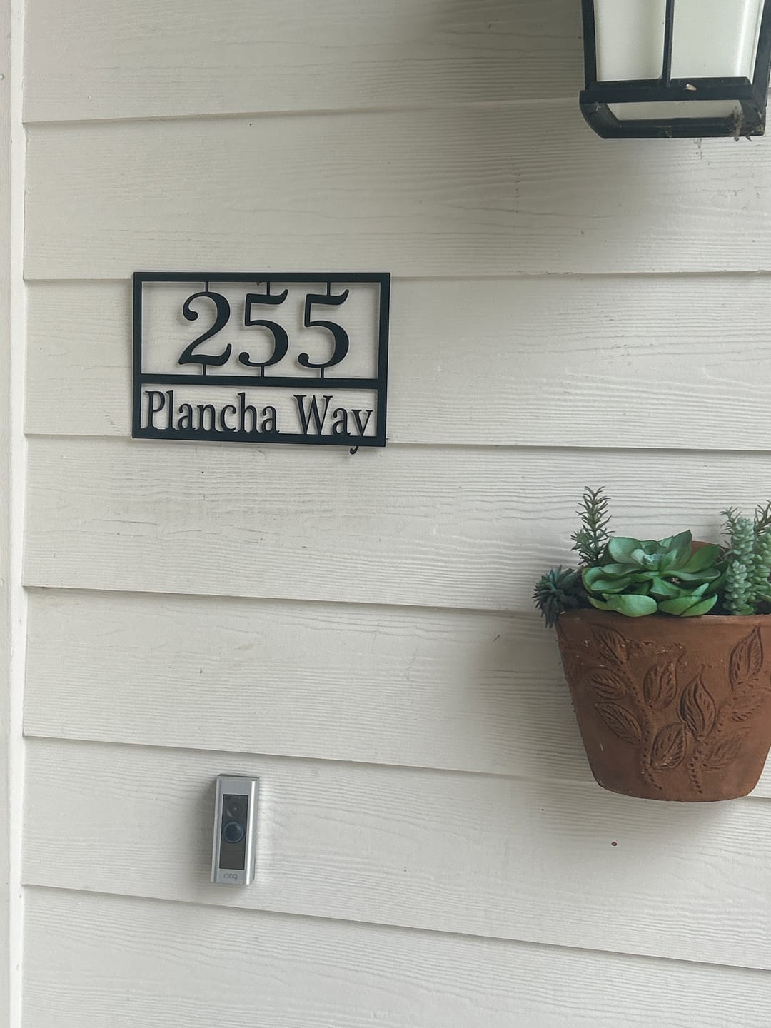 Customer photo review of Home Address Plaque - 3 Sizes - Personalized Metal Street Name and House Numbers Sign