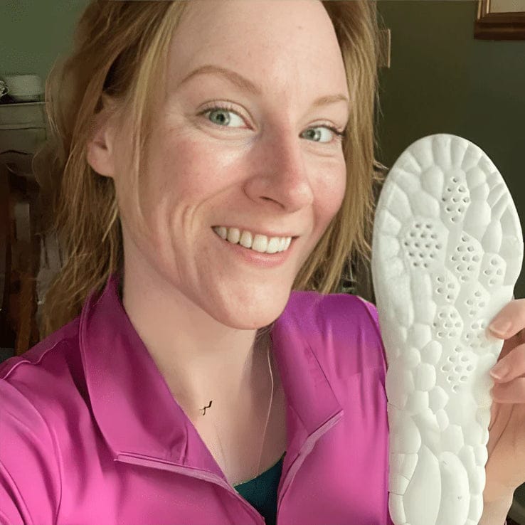 Customer photo review of Semelles Orthopédiques - Marchez sans douleur, vivez pleinement