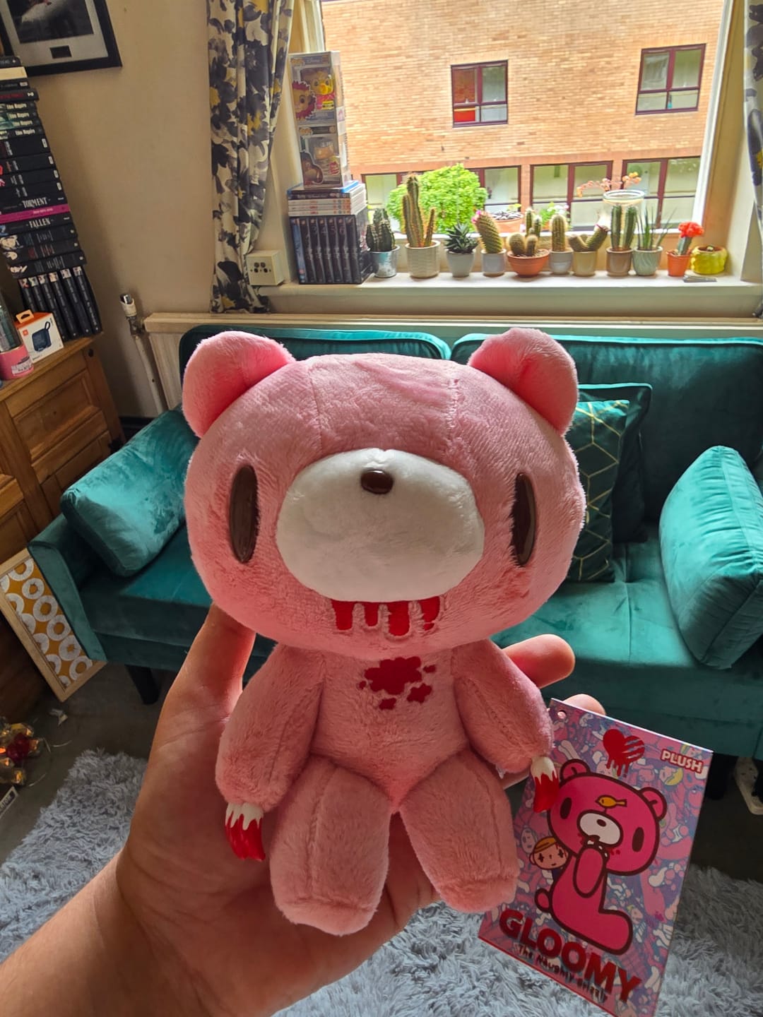 Customer photo review of Poseable Gloomy Bear 8" Plush