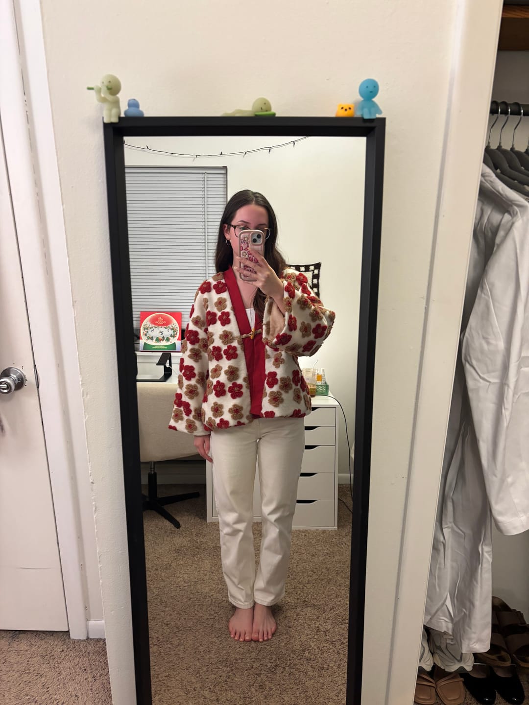 Customer photo review of Jian You 间游 Garden Tour Modernized Song Dynasty Floral Sheep Wool Jacket