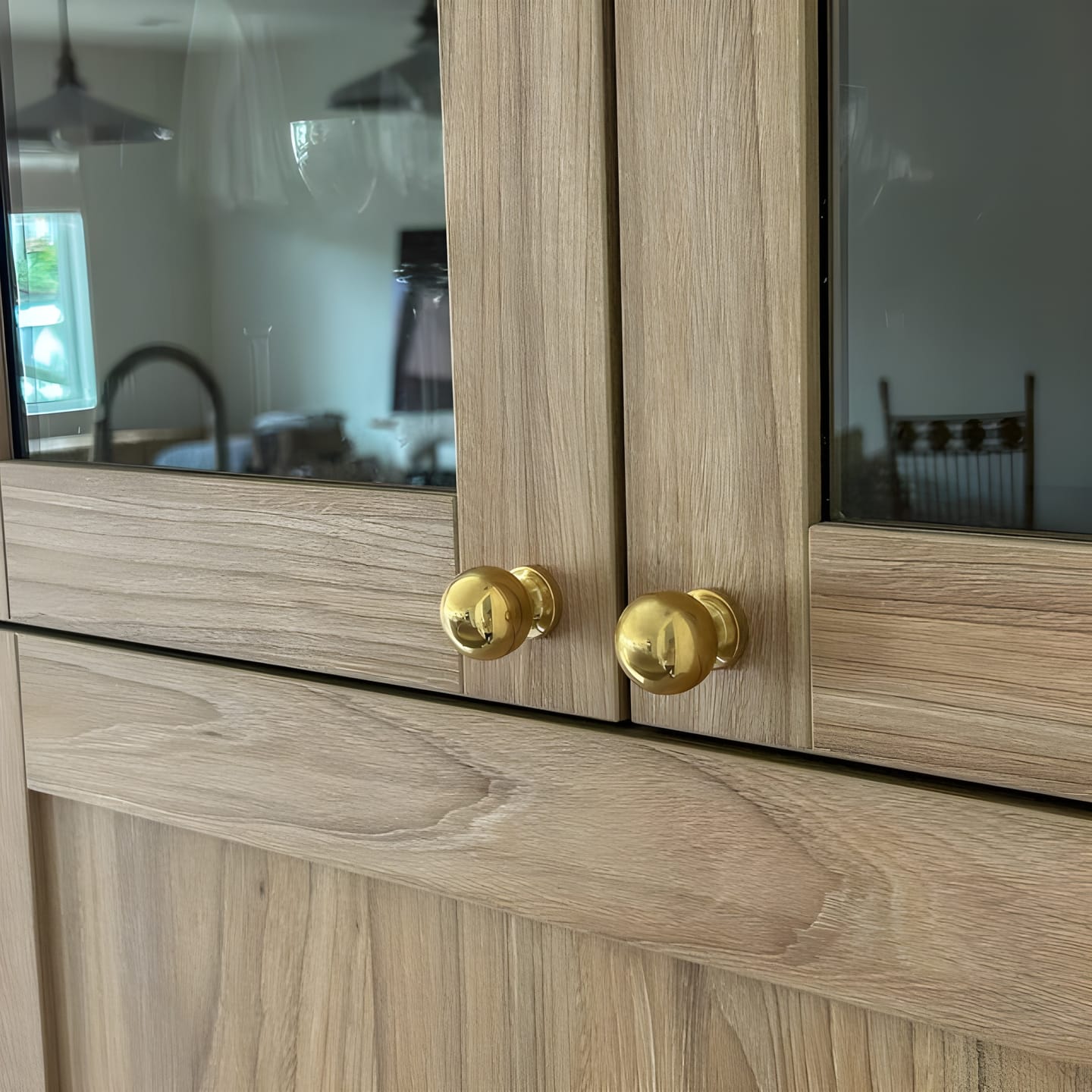 Customer photo review of Brass Ball Knob - Unlacquered Polished Brass