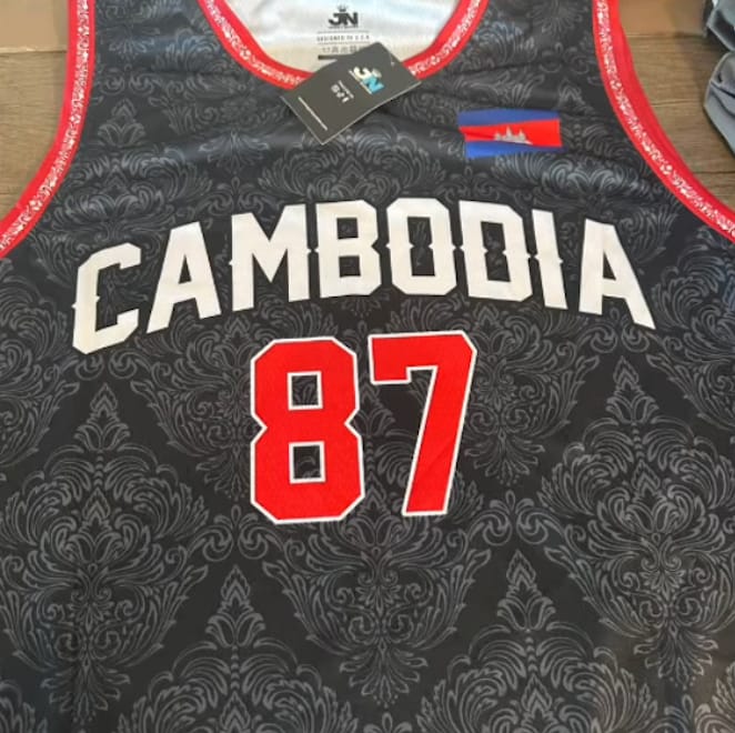 Customer photo review of Cambodia Custom Basketball Jersey