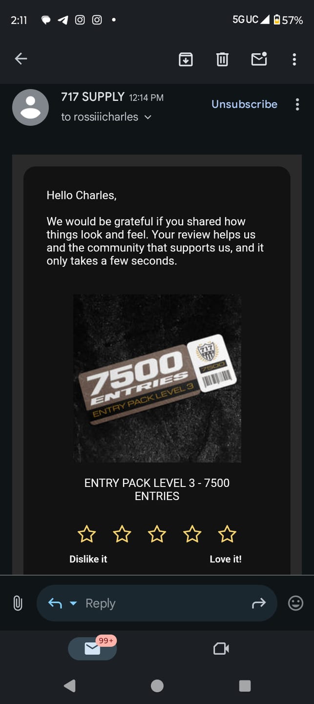 Customer photo review of ENTRY PACK LEVEL 3 - 7500 ENTRIES