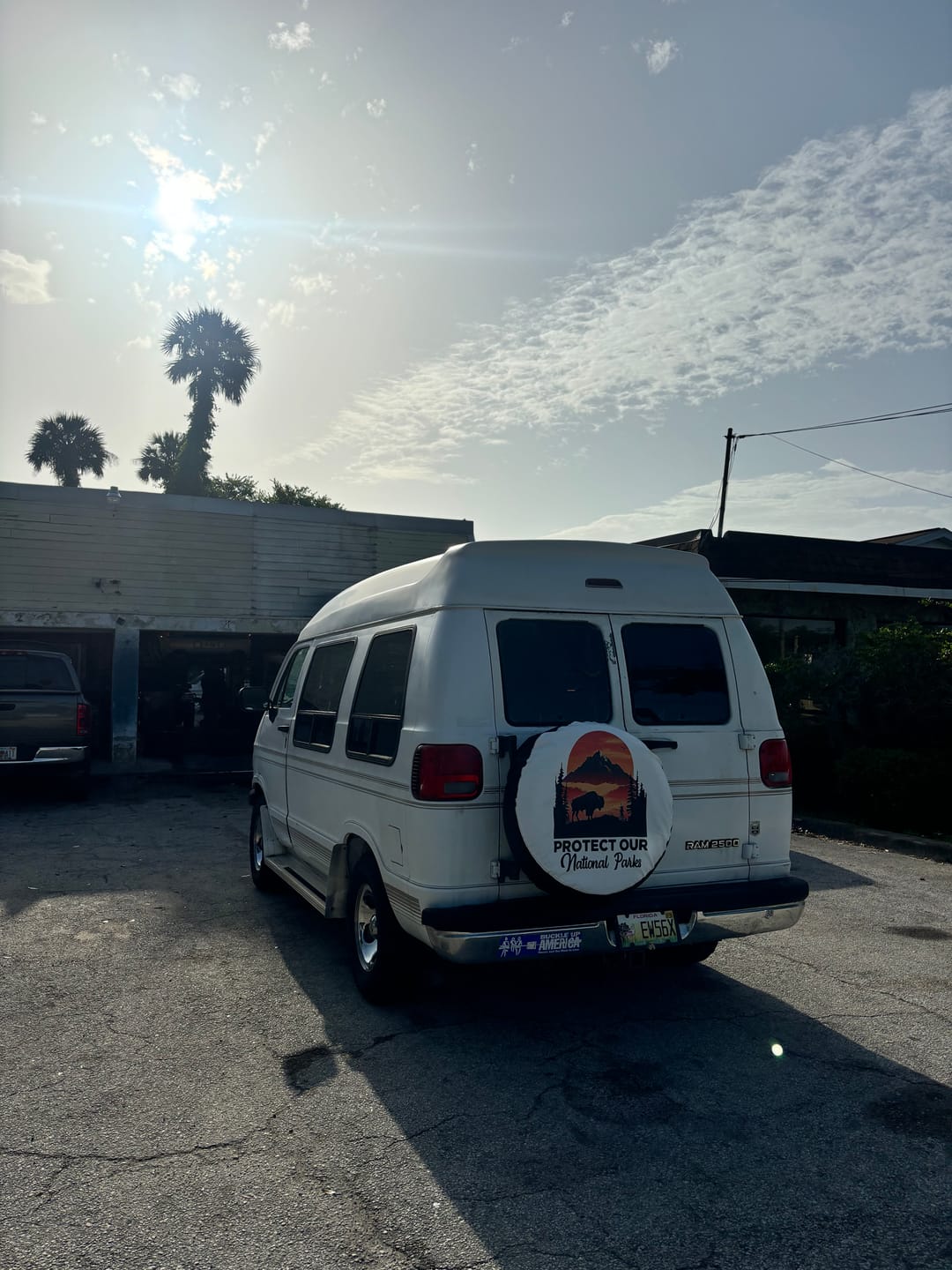 Customer photo review of Protect Our National Parks Spare Tire Cover Bison Buffalo Vintage Graphic TS02