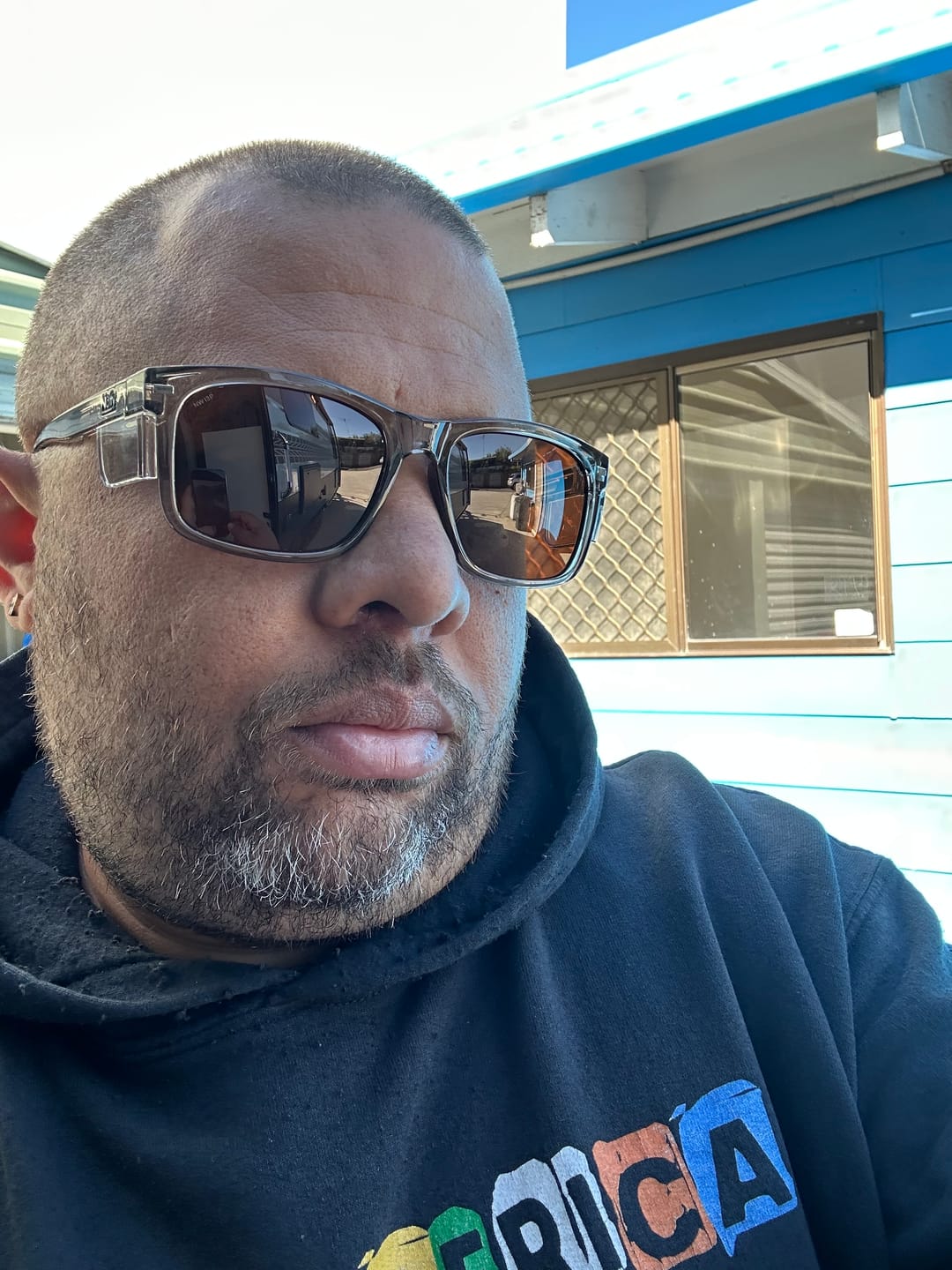 Customer photo review of Kenneth Steel Frame / Brown Lens Polarised Safety Glasses
