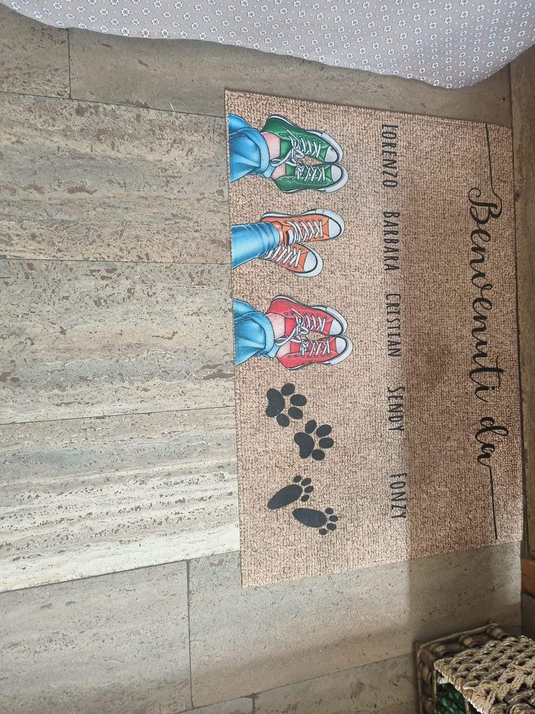 Customer photo review of Scarpe e zampe - Zerbino personalizzato
