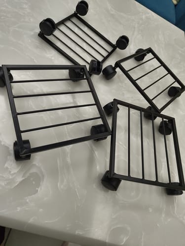 Customer photo review of United Crafts Rozy Wheel Pot Stands for Planters