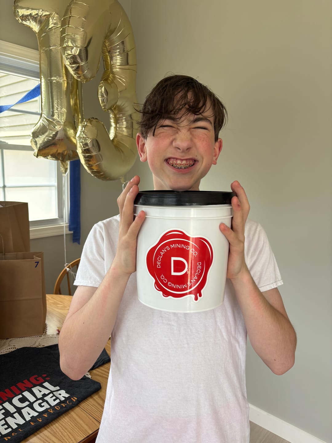 Customer photo review of Declan's Mining Bucket