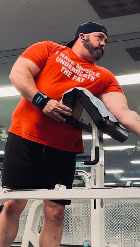 Customer photo review of I Have Muscle Underneath T-Shirt