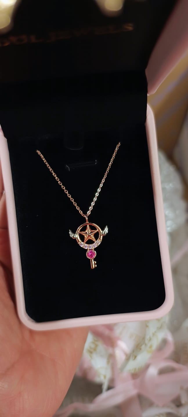 Customer photo review of Collar Llave Estrella | Plata Baño de Oro Rosa 18K | Cardcaptor Sakura