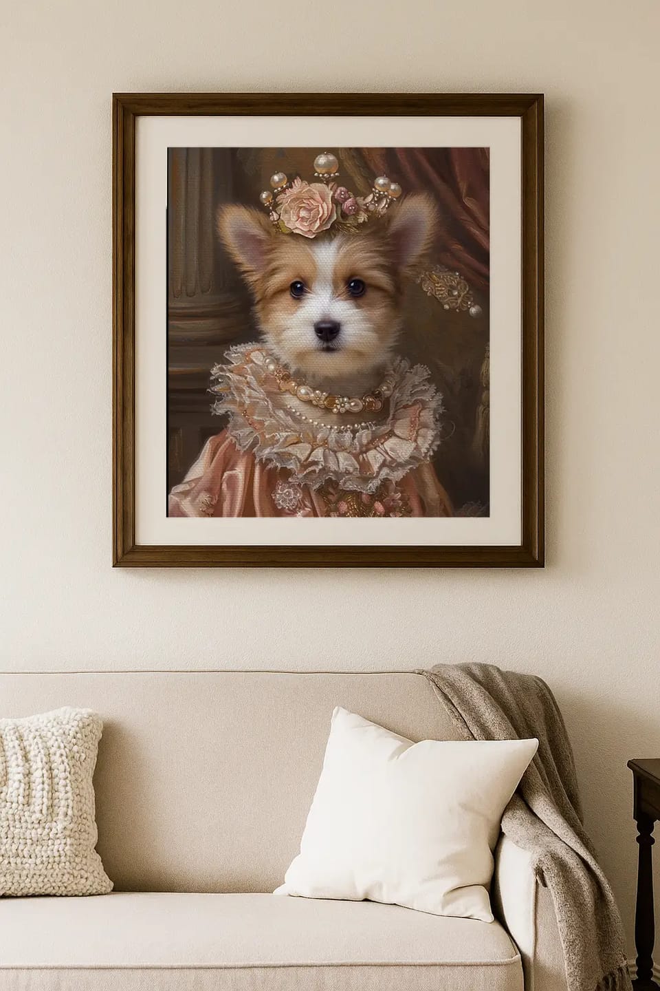 Customer photo review of Renaissance Pet Portrait Oil Painting_one pet