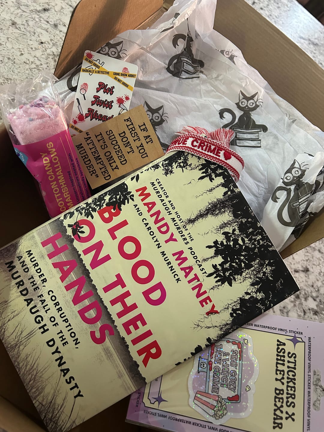 Customer photo review of Bi-monthly True Crime Book Box