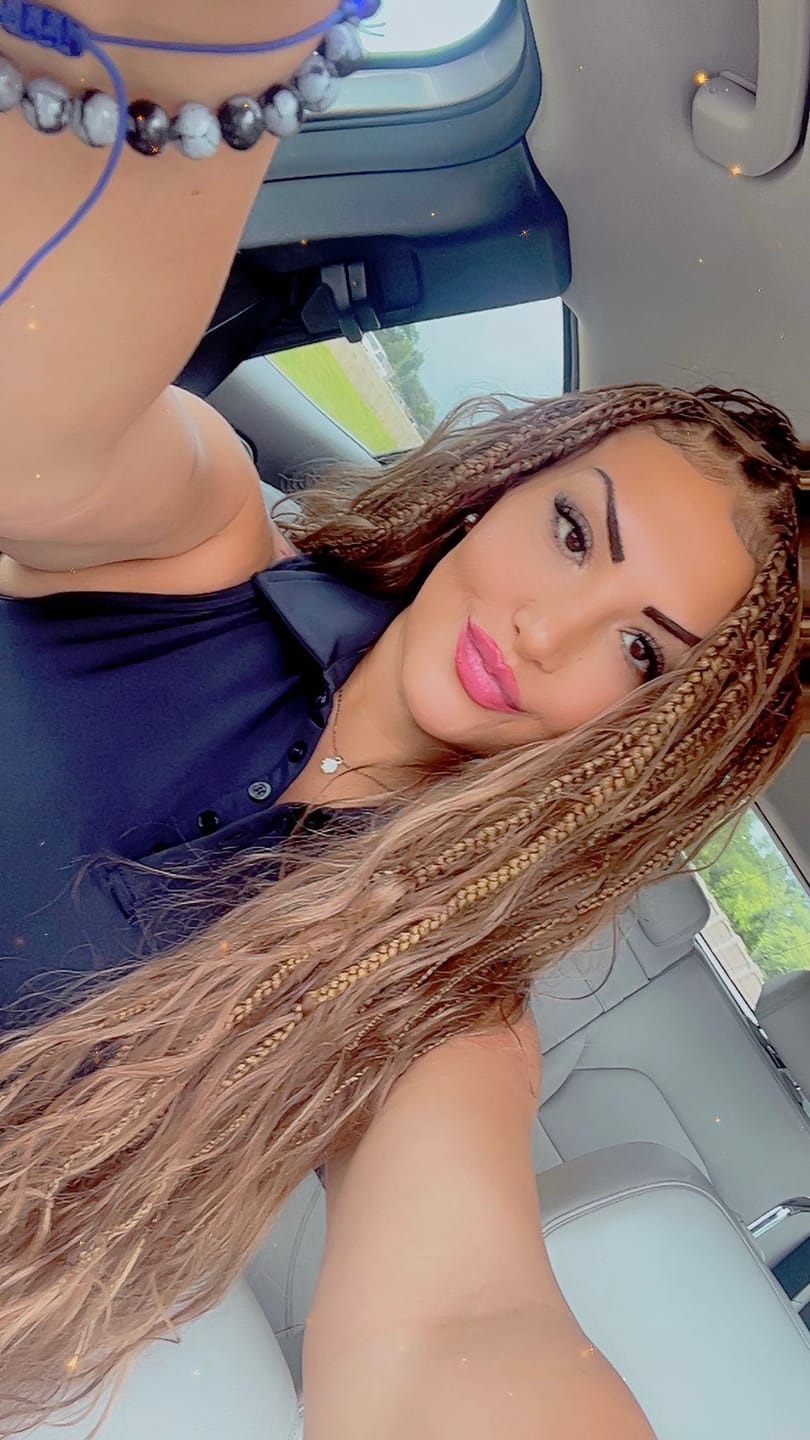 Customer photo review of Color #8 Light Brown Body Wave Bulk Human Braiding Hair