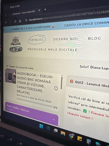 Recenzie cu fotografie de la un client despre Audiobook – Eseuri Audio BAC Română (temă și viziune, caracterizare, relație) + Quiz-uri