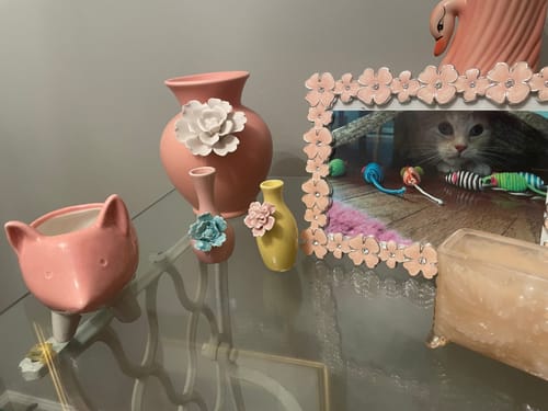 Customer photo review of Mini Ceramic Flower Bud Vases