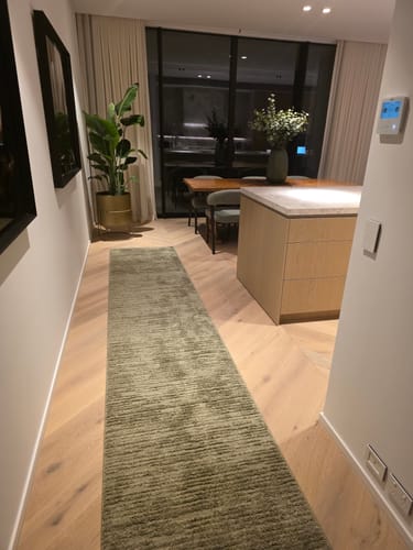 Customer photo review of Marigold Suri Green Runner Rug