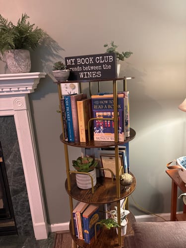 Customer photo review of Flycity 3-5 Tier Rotating Bookshelf With 360° Spinning Display