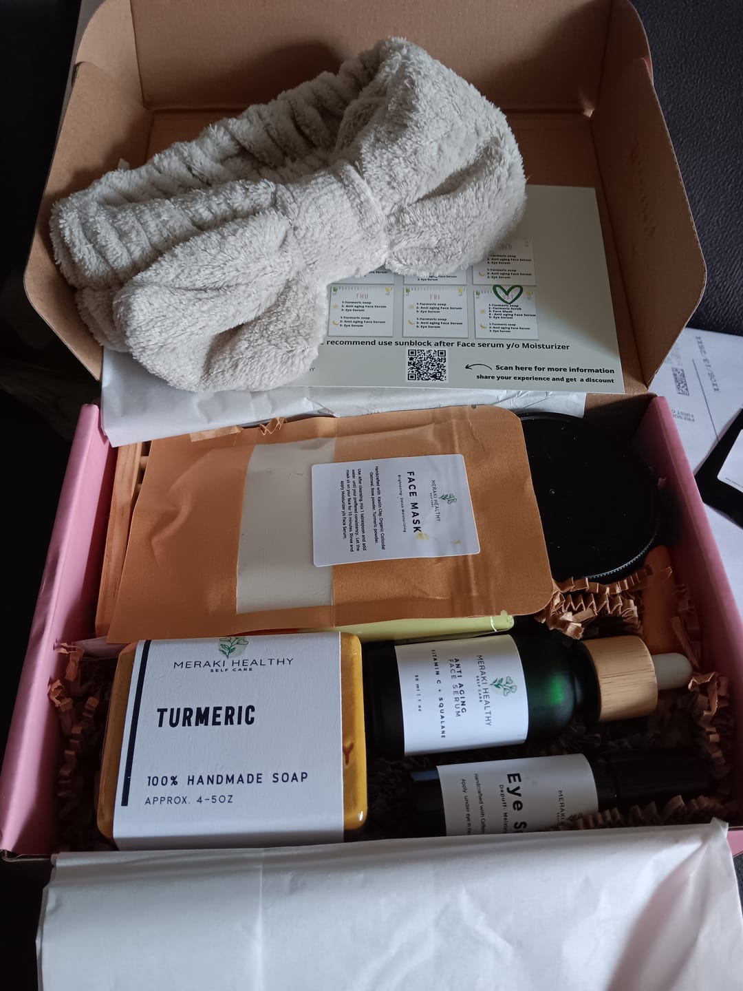 Customer photo review of Luxury Skincare Box