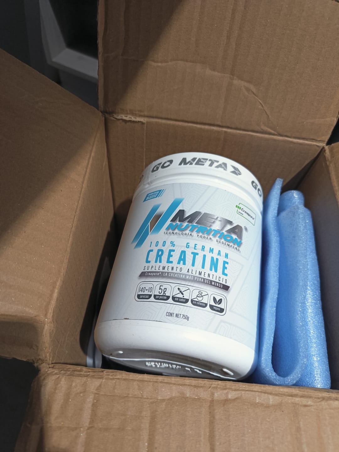 Customer photo review of 100% German Creatine - Made of Creapure®,  140+ 10 servicios GRATIS.