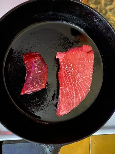 Customer photo review of Fresh Yellowfin Tuna Loin (Sashimi Grade)