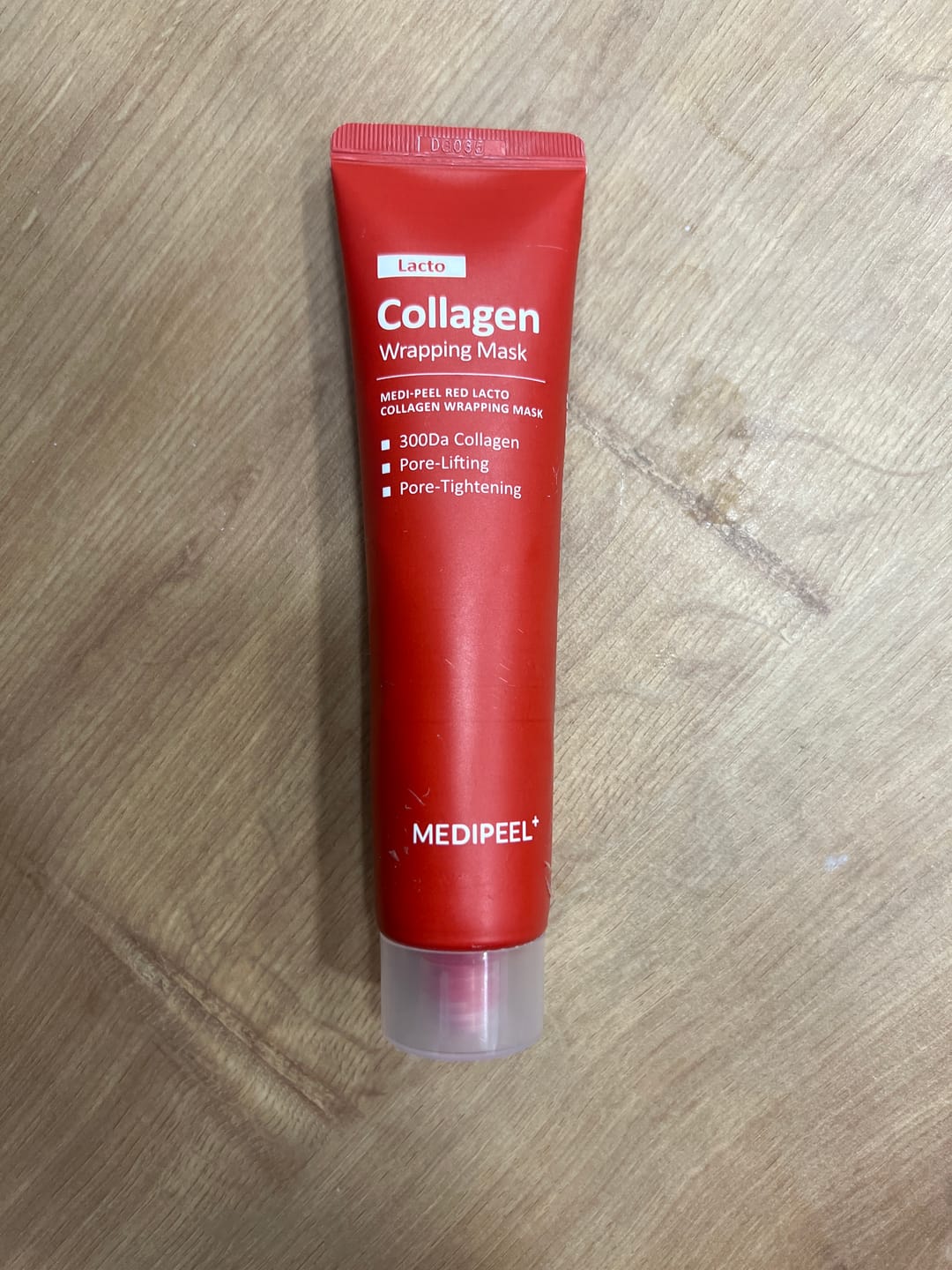 Customer photo review of Maska-plēve poru sašaurināšanai ar kolagēnu Medi-Peel Red Lacto Collagen Wrapping Mask