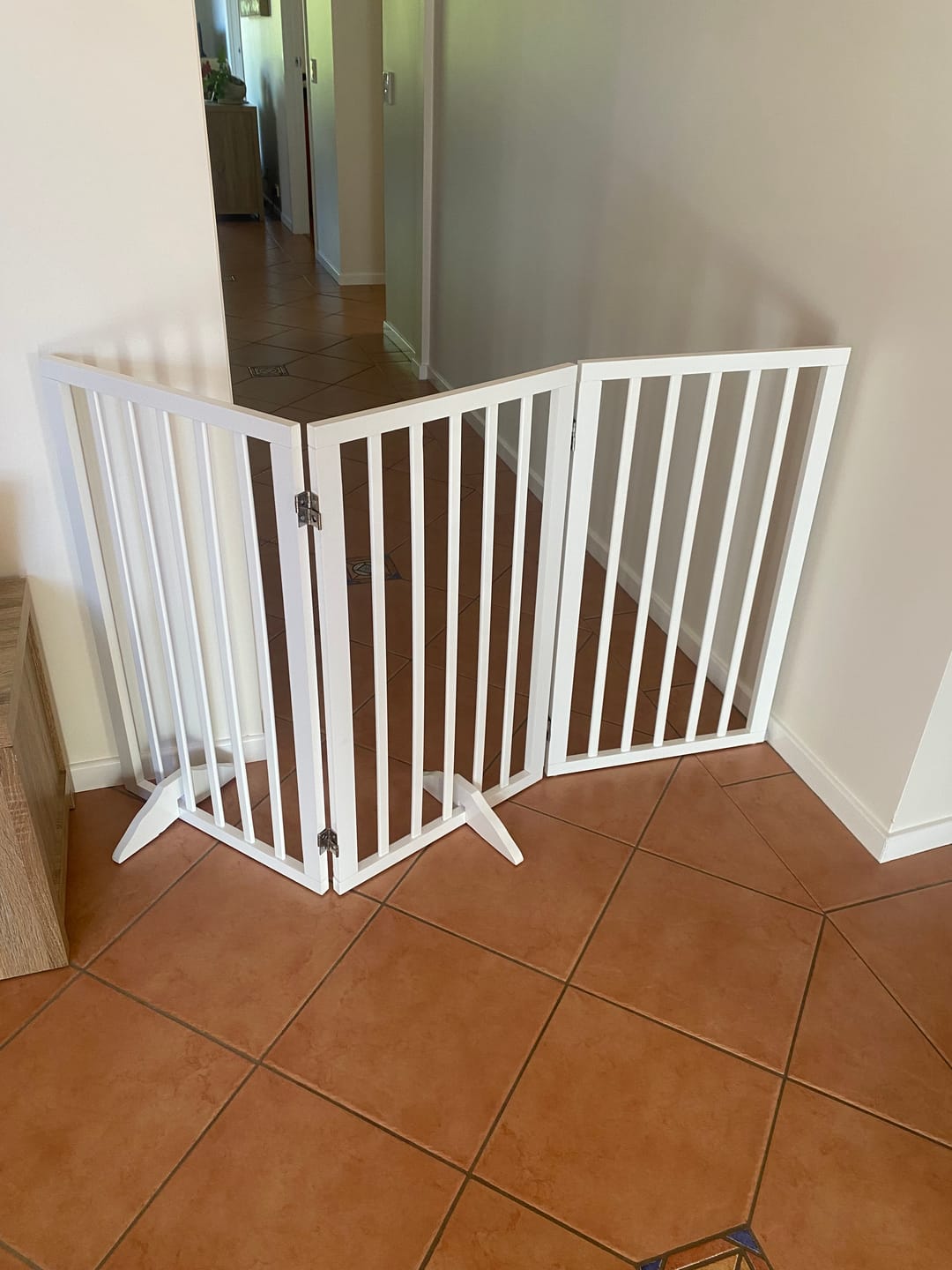 Customer photo review of PaWz Wooden Pet Gate - White