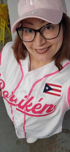 Customer photo review of Puerto Rico Custom Baseball Jersey
