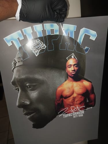 Customer photo review of DTF Starter Bundle: A3+(13x19) Hot Peel, 500g Soft Powder & 100ml Ink Set