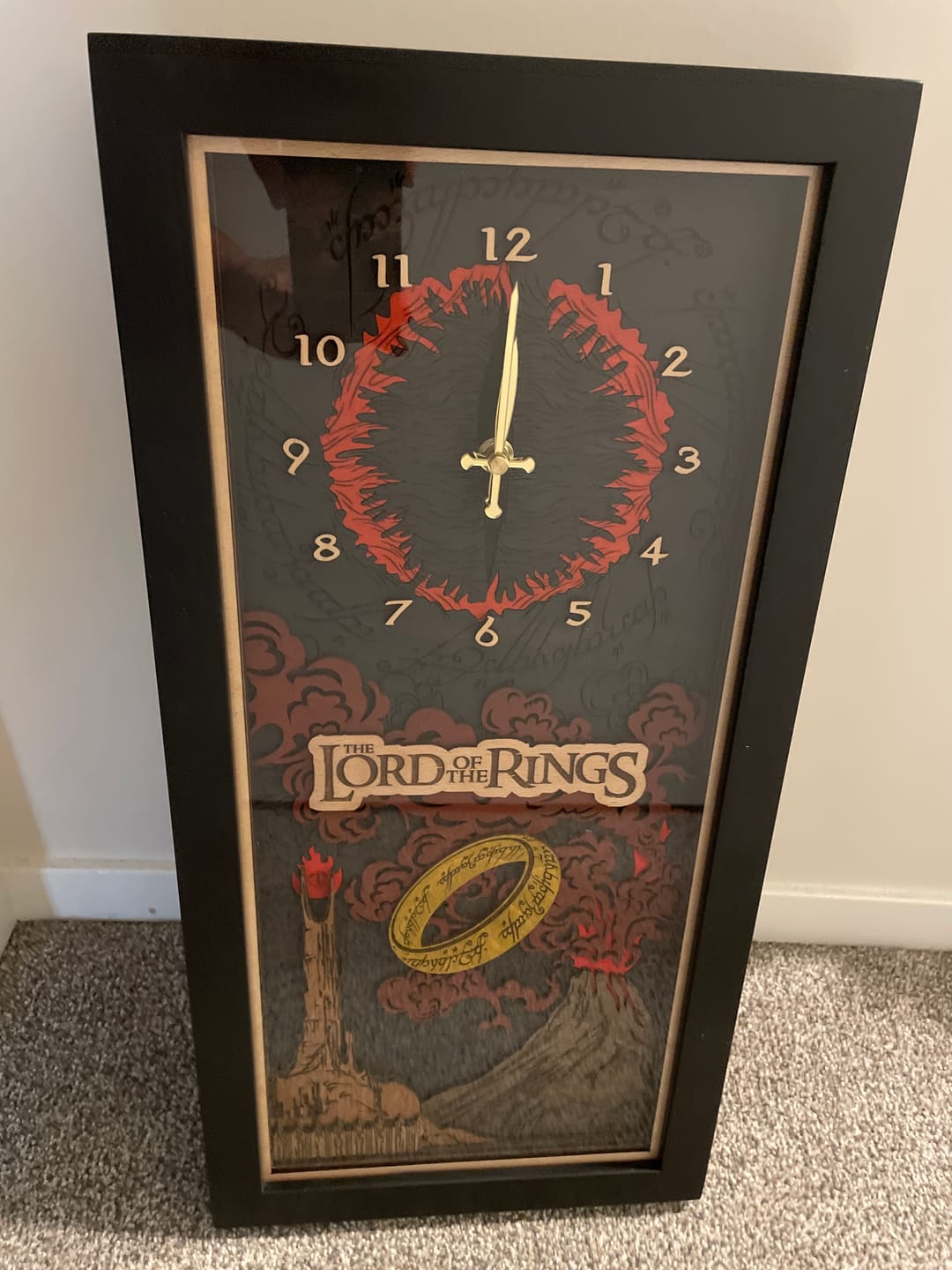 Customer photo review of THE LORD OF THE RINGS™ 3D WALL CLOCK