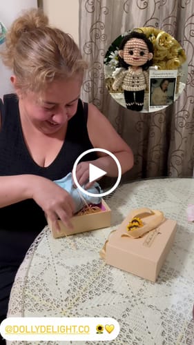 Customer video review of Dolly® Personalized Crochet Doll with Photo Card
