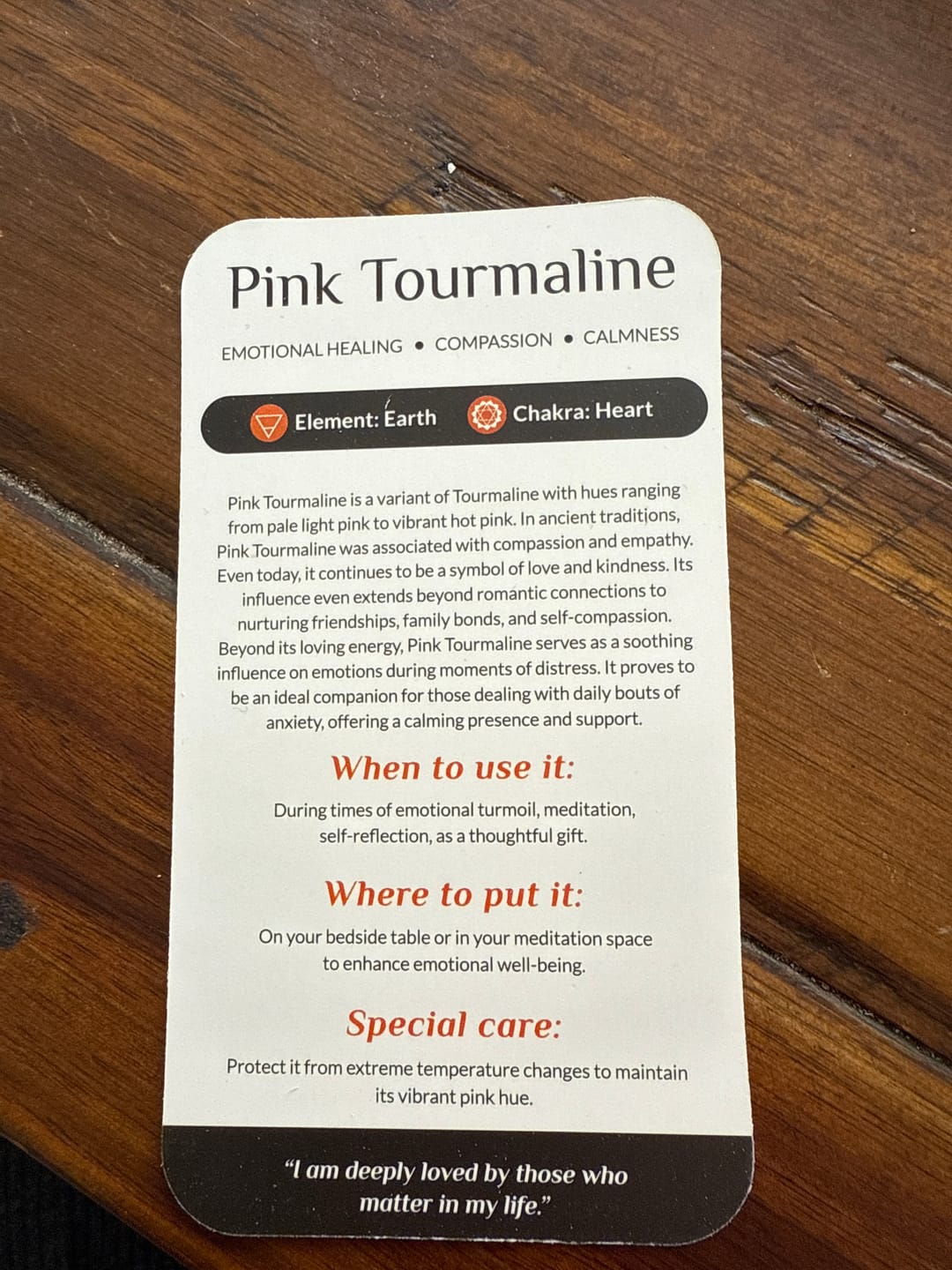 Customer photo review of The Crystal Wisdom Card Deck