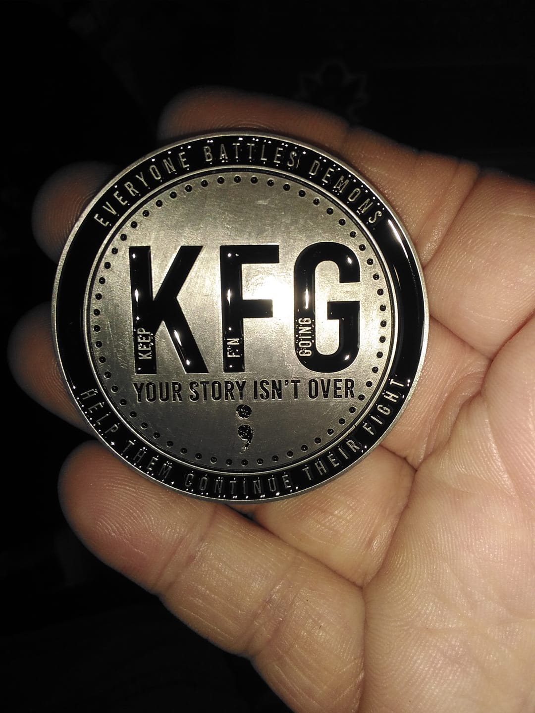 Customer photo review of T.V.P. Challenge Coin - Est 2017