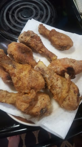 Customer photo review of Cousin T's Gourmet Crispy Fried Chicken Mix