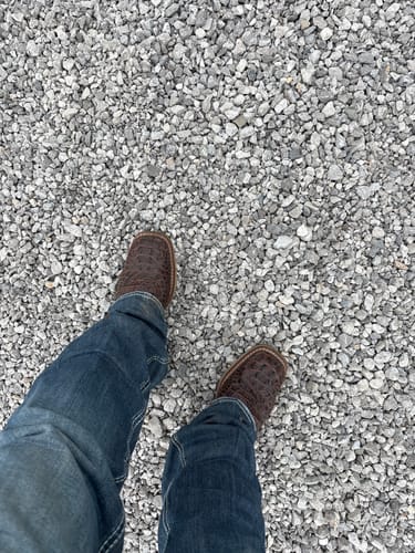 Customer photo review of Brown Caiman Neck Leather Boots With 3D Lightweight Sole - Composite Toe