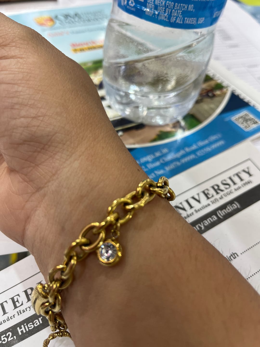 Customer photo review of Fierce Heart Gold Bracelet