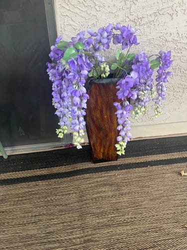 Customer photo review of Bulk Exclusive Extra Long Wisteria Blossom Stems Hanging Flowers Spring Wholesale