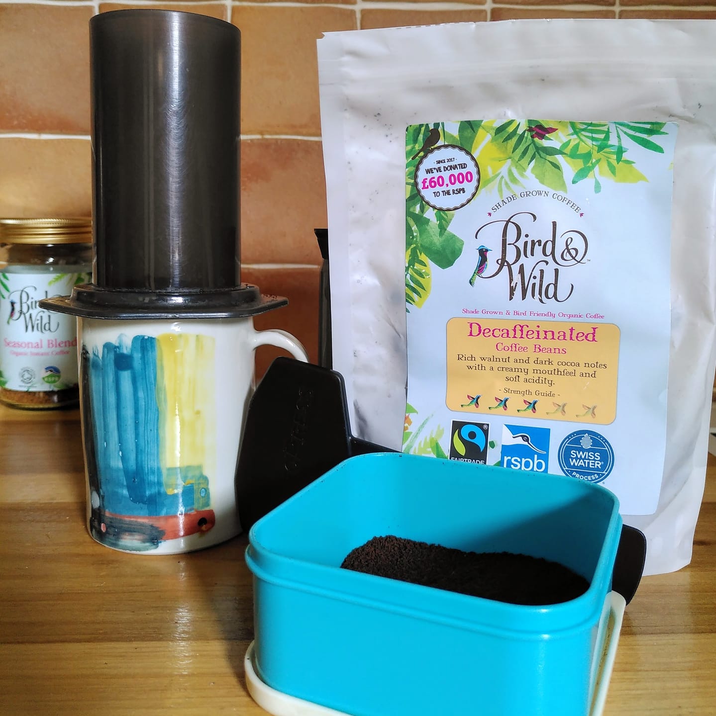 Customer photo review of Swiss Water Decaf Organic Coffee, Beans & Ground - 1kg, 200g