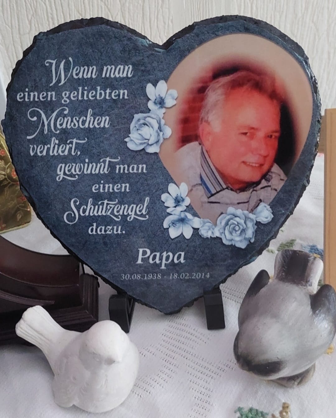 Customer photo review of Schutzengel - Individuelles Schieferherz