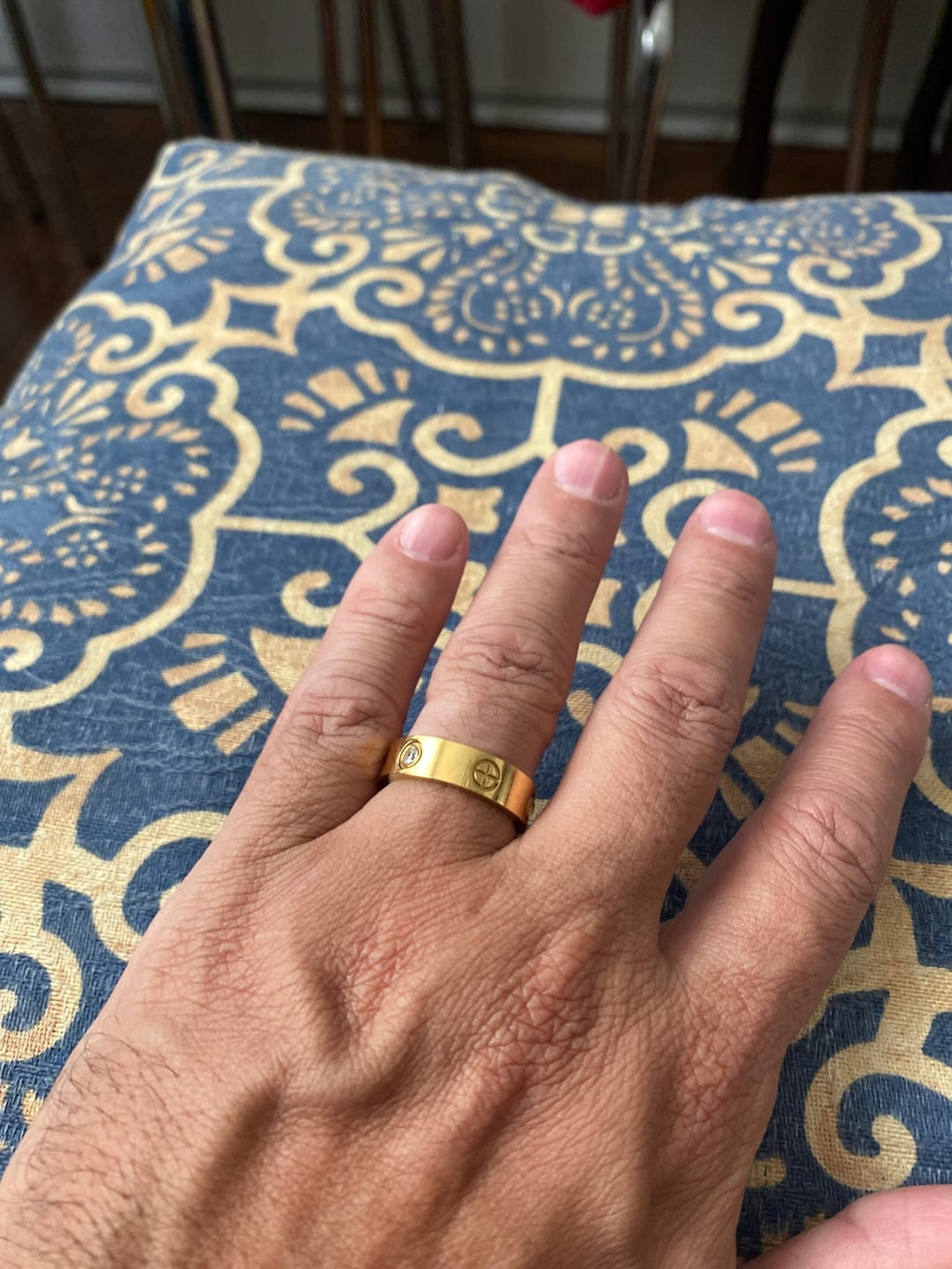 Customer photo review of Anel Classic Inspiração Banhado em Ouro 18k
