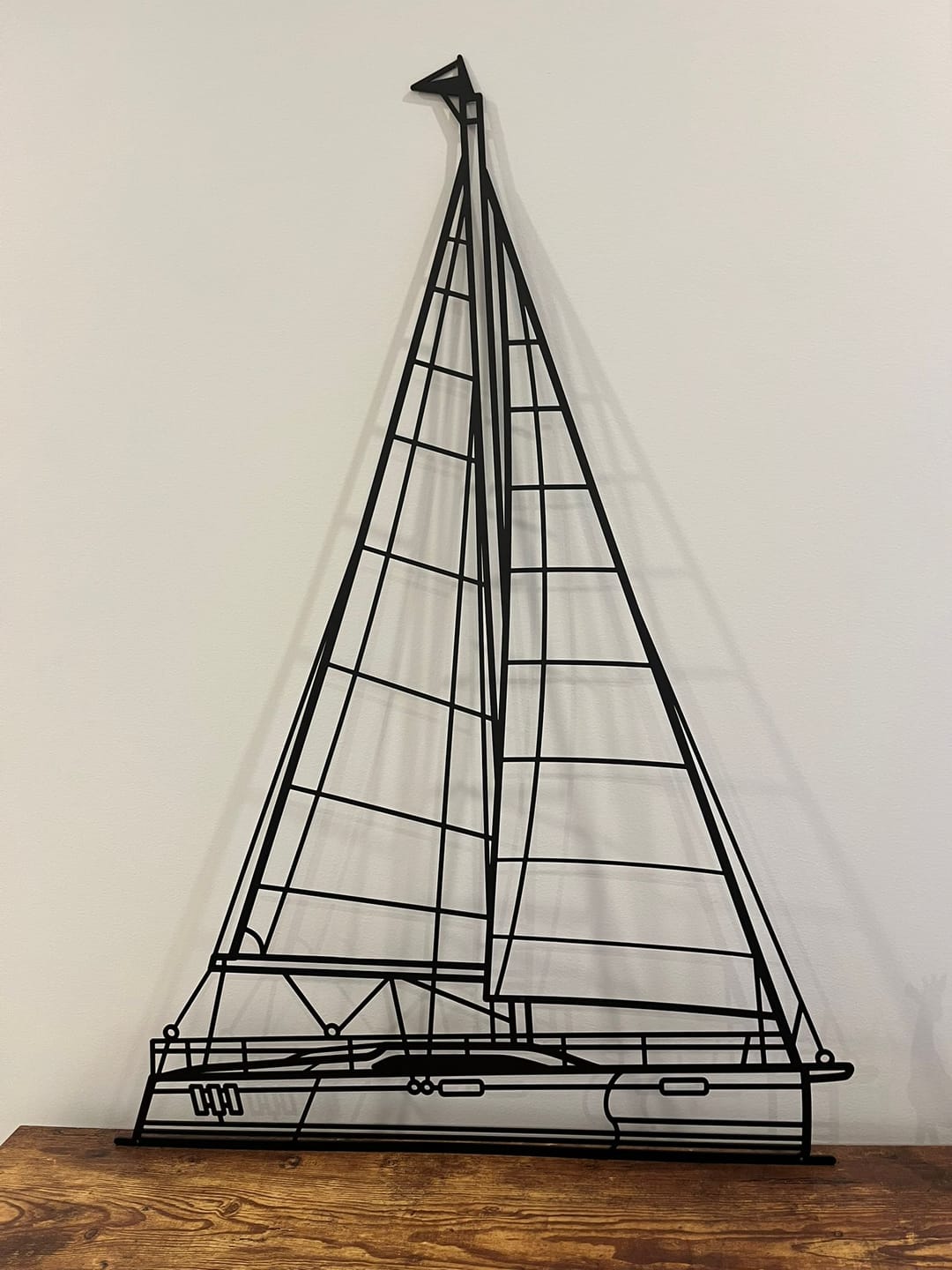 Customer photo review of Small Sailing Boat - Metal Wall Art