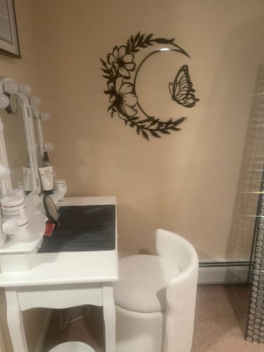 Customer photo review of Flower Moon - Metal Wall Art