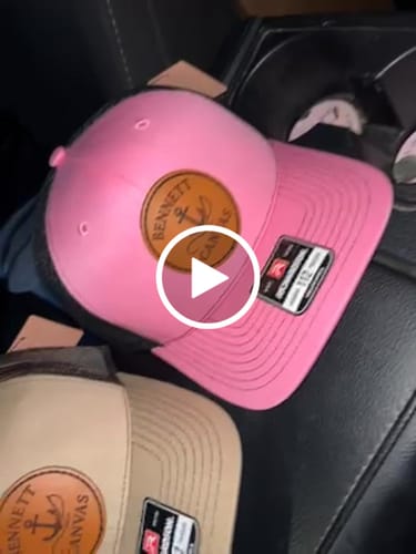 Customer video review of Custom Leather Patch Hats Richardson 112 Laser Engraved