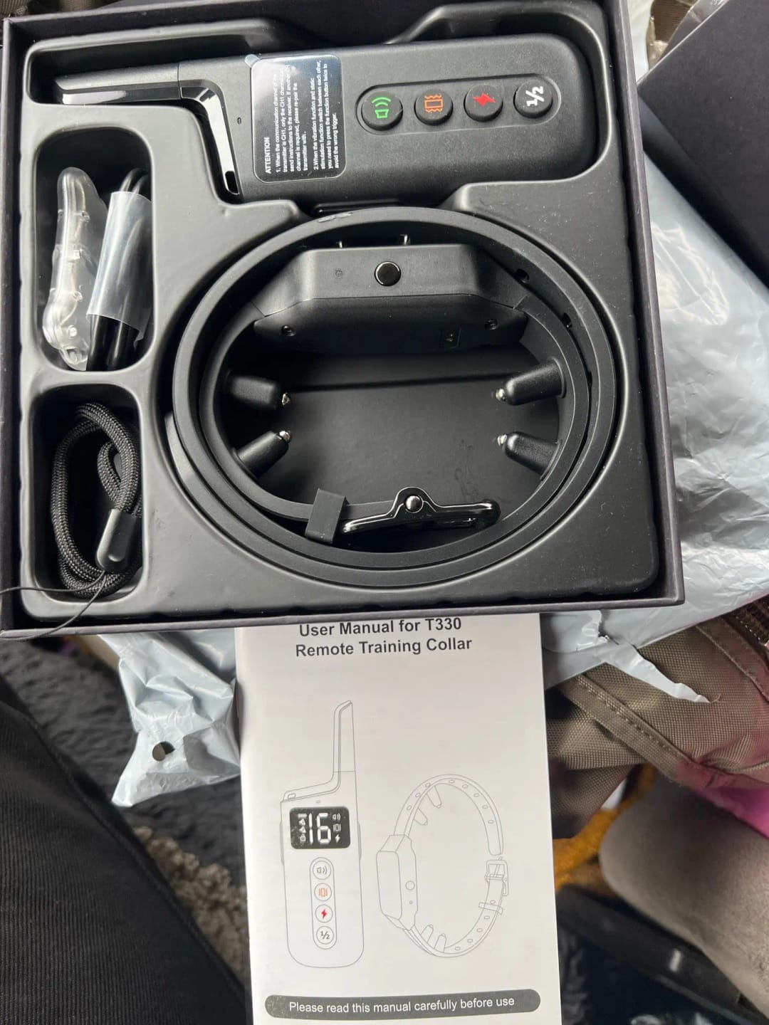 Customer photo review of Ultimate Dog Training Collar – 1000ft Range, Beep/Vibration/Shock Modes, Anti-Bark Solution