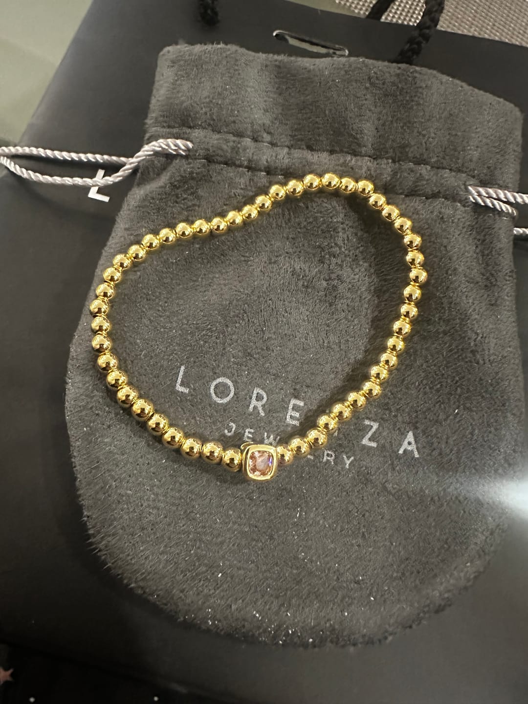 Customer photo review of Pulsera Bolitas Combinada Con Textura